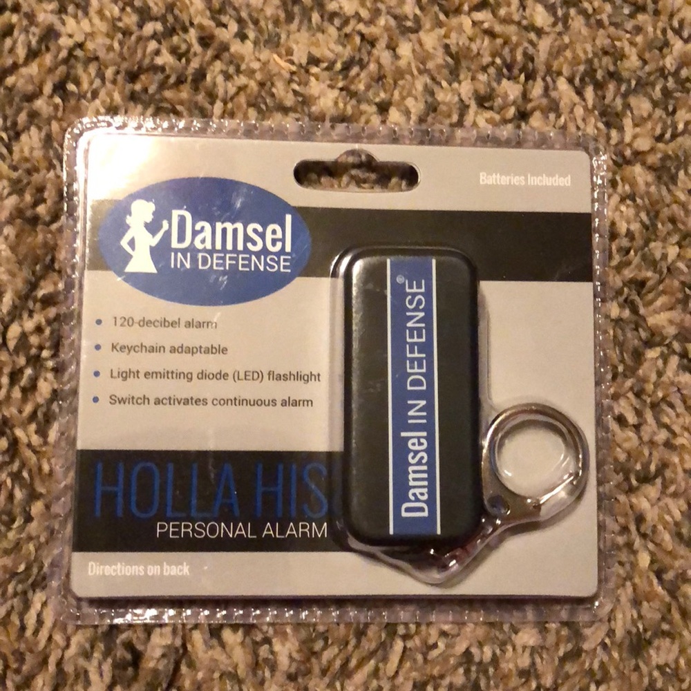 Damsel in Defense holla his personal alarm